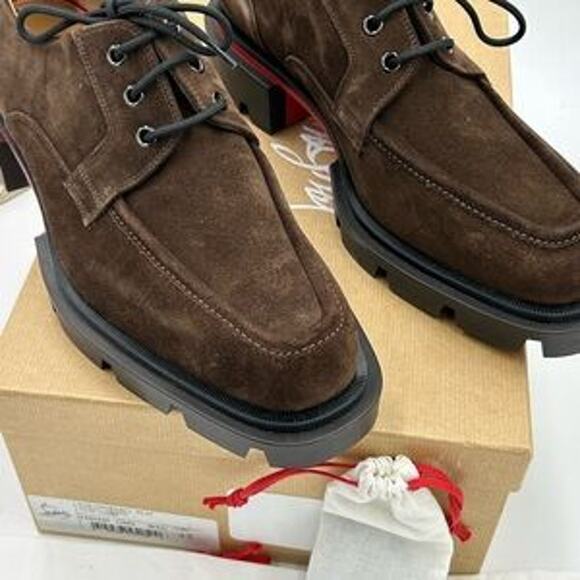 Men's Christian Louboutin, our Georges brown suede lace up shoes size 43 - Picture 12 of 12